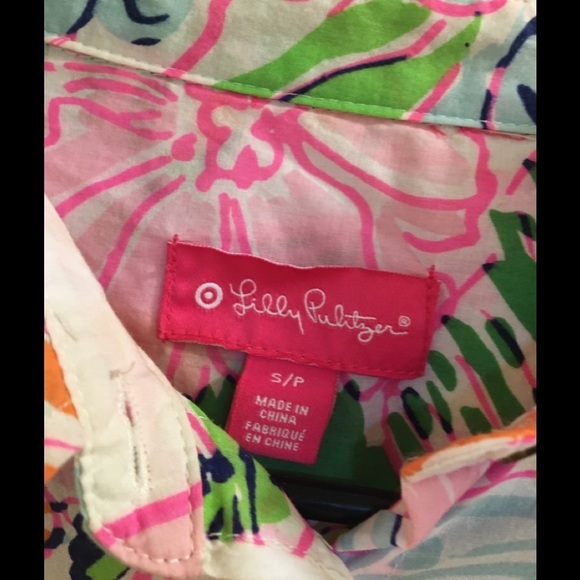 LILLY PULITZER TARGET NOSEY POSEY BUTTON DOWN S - Picture 5 of 10